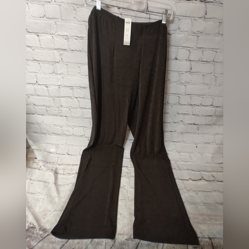 Chicos Travelers No Tummy Pant Coco Bean Pull On Brown Pants 4T Size 2X NWT